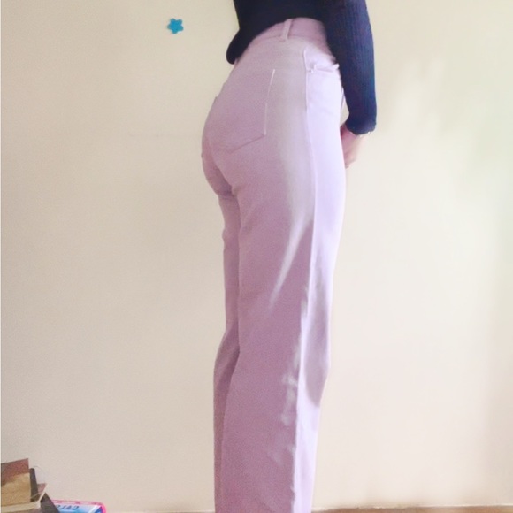 LAVENDER HIGH-WAISTED Wide-Leg Jeans - Picture 1 of 2